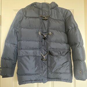 ADD - 14Y S Navy Blue Teen Boy's puffer down jacket with hood